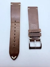 Zelos Brown Horween Leather 22mm Strap & buckle
