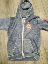 Unisex Kids S Blue Full Zip Fleece Hoodie Cotton Blend Hooded Pockets Colorado