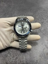 Seiko 5 7S26-0020 automatique cadran argenté lunette 24 h bleu/noir acier