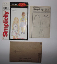 Simplicity It's So Easy Pattern 7141 Kids Girls Dress Size 3-8