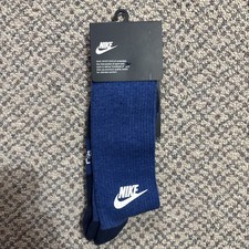 Nike Dri-Fit Crew Socks Men's Navy Blue, Size L (8-12)