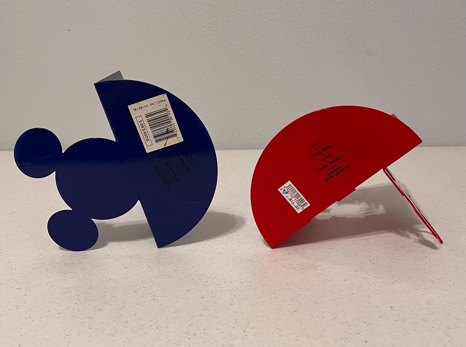 Disney Mickey Mouse Bookends 2 Different Michael Graves Red + Blue ...