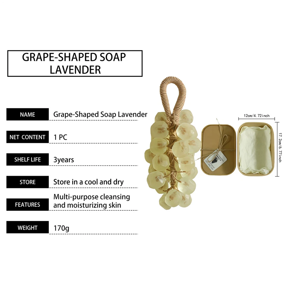 Хрустальное виноградное мыло, 2026 новое виноградное мыло на веревке, персонализированное мыло ручной работы - Изображение 4 из 4