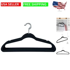 Non-Slip Slim Velvet Huggable Hangers - 10-Pack for Ultimate Closet Organization