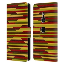 HEAD CASE DESIGNS DYNAMIC STRIPES LEATHER BOOK WALLET CASE FOR SONY PHONES 1