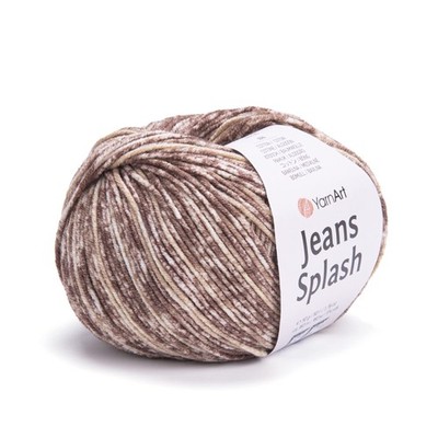 Yarnart Jeans Splash Cotton Yarn 50G 160M Sport Weight For Summer Projects