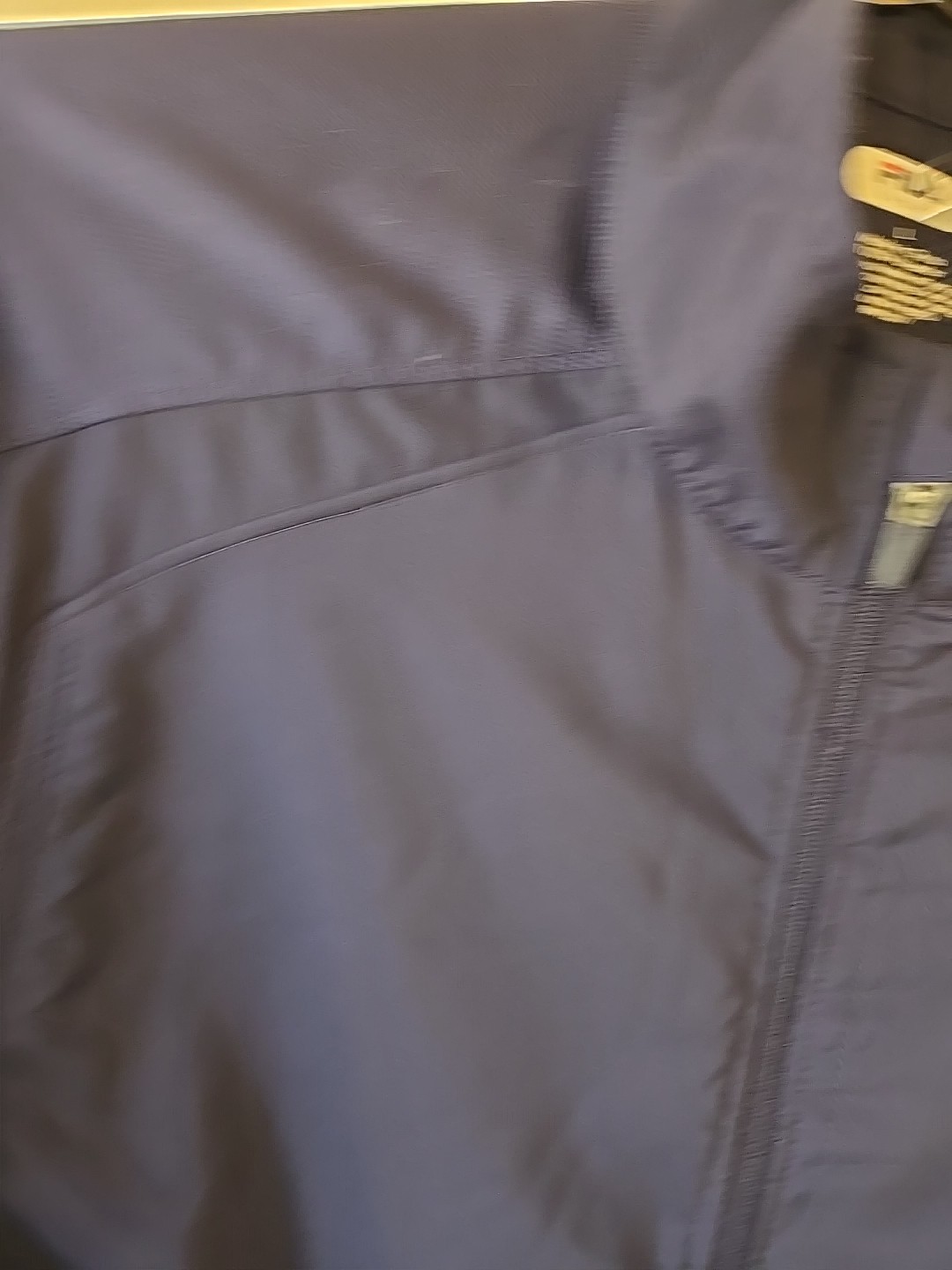 FILA Giacca Uomo L Navy Blu Nylon Cotone Pista Giacca a Vento Full Zip Tg L