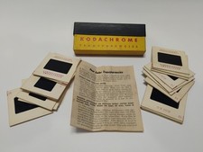 Vintage Box Of Kodachrome Mystery Slides Total Of 23 Slides. Dated 8/10/1960