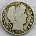 1915-D Barber Half Dollar 90% Silver US Coin 50c #A34