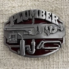 Vintage Siskiyou Proud To Be A Plumber 1987 Plumber Belt Buckle