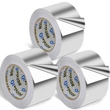 3 Pack Aluminum Foil Tape Bulk - 3 Inch x 55 Yards - Heavy Duty Metal Duct Ta...