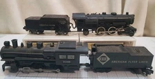 2 Vintage American Flyer Steam Engine Locomotives With Tenders # 302 & # 21165