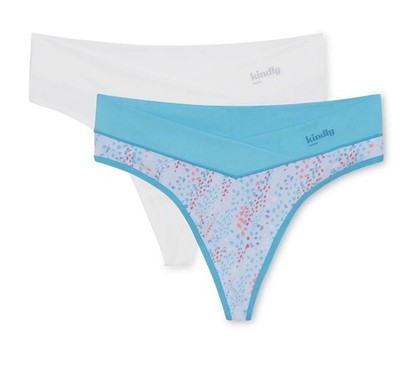 Kindly Yours Women s Ladies  XXL 20 2 Pack Cross-Over Thong Panties Underwear