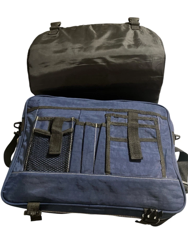 Overland Travel Gear Bolso de Lona Azul Bandolera de Hombro Organizador Extensible 15” Foto 3 de 4