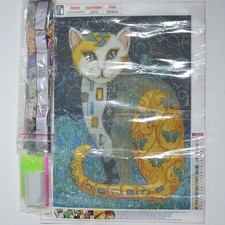 Cat Diamond Painting Art Kit For Adults 30x40cm Butterfly Patchwork DIY Craft