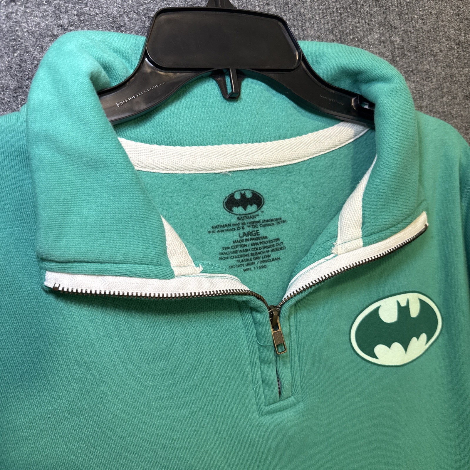 Women’s Blue Batman Pullover Jacket Size Large - image 4