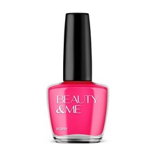 Beauty & Me Nail Polish Vibrant Glossy Quick Dry Finish 114 Poppy Hot Pink 12ml