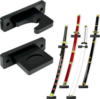Vertical Katana Wall Mount Holder Adjustable Samurai Sword Wall Hanger Sword ...
