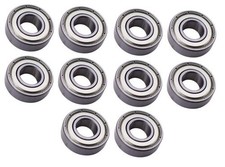 10 Each 1604-ZZ Shielded Radial Ball Bearing 3/8 ID X 7/8 OD X 9/32 Wide