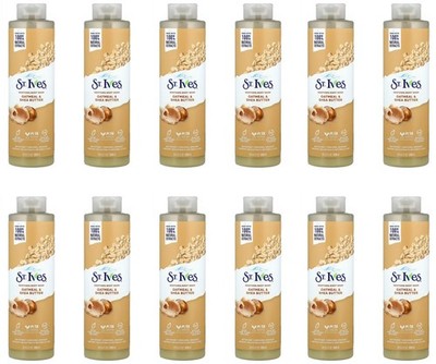 St Ives Oatmeal & Shea Butter Body Wash Moisturize Sensitive Dry Skin 22oz PK 12