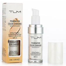Color Changing Foundation Moisturizing Full Coverage SPF 15 for All Skin Types