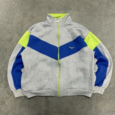 Vintage Men s  Spalding Bomber Track Jacket Embroidered Colorblock XL 