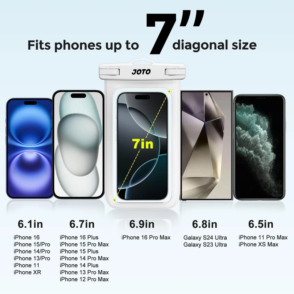 JOTO Universal Waterproof Pouch Cellphone Dry Bag Case for iPhone 13 Pro Max - Image 4 of 4