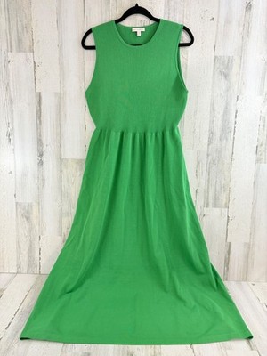 Ann Mashburn Green Ice Cotton Sleeveless Sweater Dress Sz XL