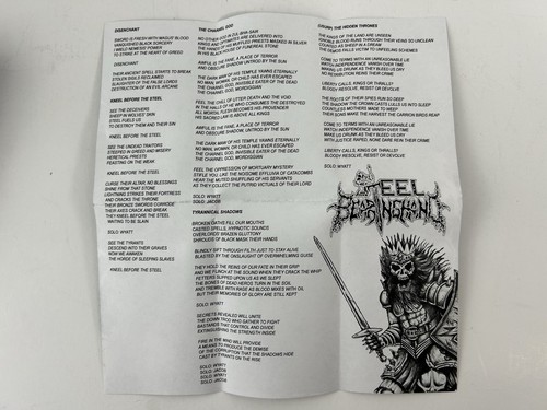 Steel Bearing Hand S/T & Promo Cassette Tape Lot Dallas Texas Thrash Death Metal - Picture 4 of 9