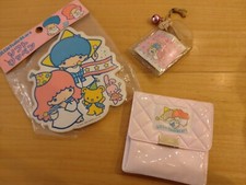 sanrio little twin stars vintage purse wallet Mascot wappen set ceramic amulet