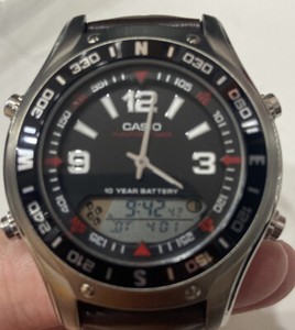 Rare Vintage Casio Fishing Gear AMW-700 Module 3768 Watch for Men.  Condition New | eBay