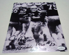 JOE BELLINO NAVY HEISMAN 1960 JSA/COA/STAMP SIGNED 8X10 PHOTO