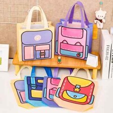 8/12/16PCS Cute Cartoon Tote Bags, Non-Woven Gift Bags for Kids Party, Favors