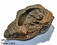 Terrarienteich - Felsenteich in Felsoptik - Farbe: Lava - Gr&ouml;sse: 15x10x5,5cm