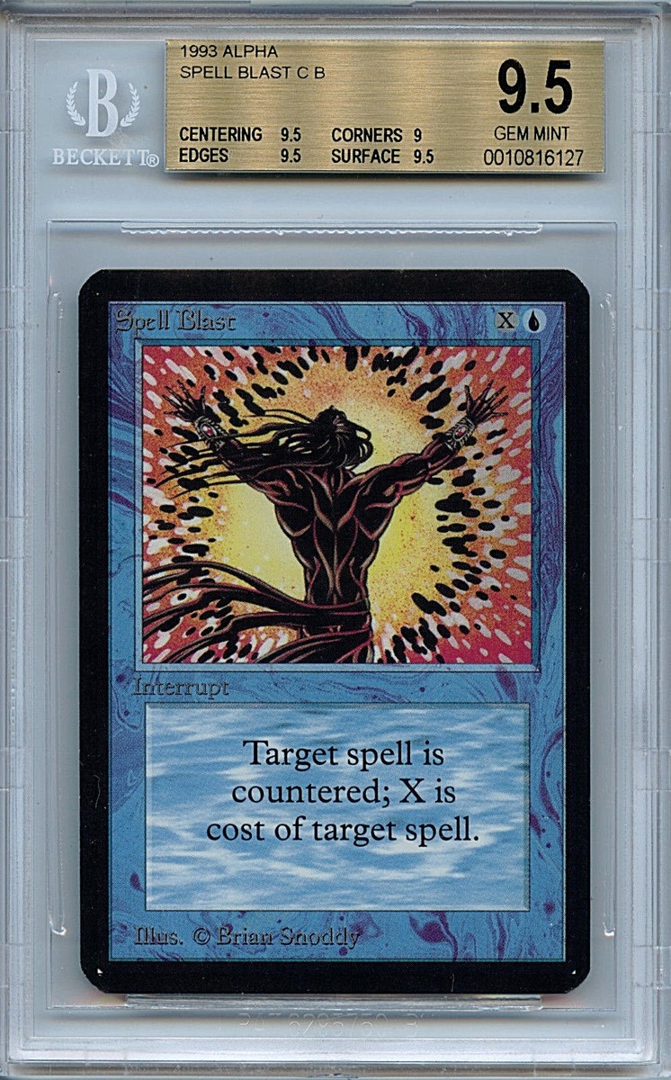 マジック：ザ・ギャザリング spell blast alpha MTG Alpha Spell Blast BGS 9.5 Gem Mint Card Magic Amricons