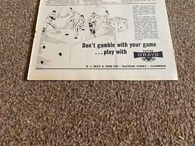 WSBK5 H. J GRAY & SONS LTD PLAYFAIR WORKS CAMBRIDGE SPORT WERBUNG 5 X 8.