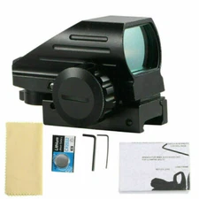 Red Green Dot Reflex Sight Scope For Tactical Holographic 4 Reticles 20MM Rail