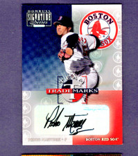 2001 DONRUSS SIGNATURE TEAM TRADEMARKS AUTO PEDRO MARTINEZ RED SOX SP #02/27