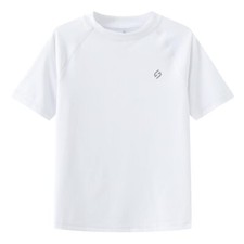 Boys UPF 50 Rash Guard Swim Shirts Short Sleeve Quick Dry UV Protection Sun ...