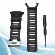 Soft Black Rubber Replacement Watch Band Strap For SUUNTO Ambit 3 PEAK/Ambit 2/1
