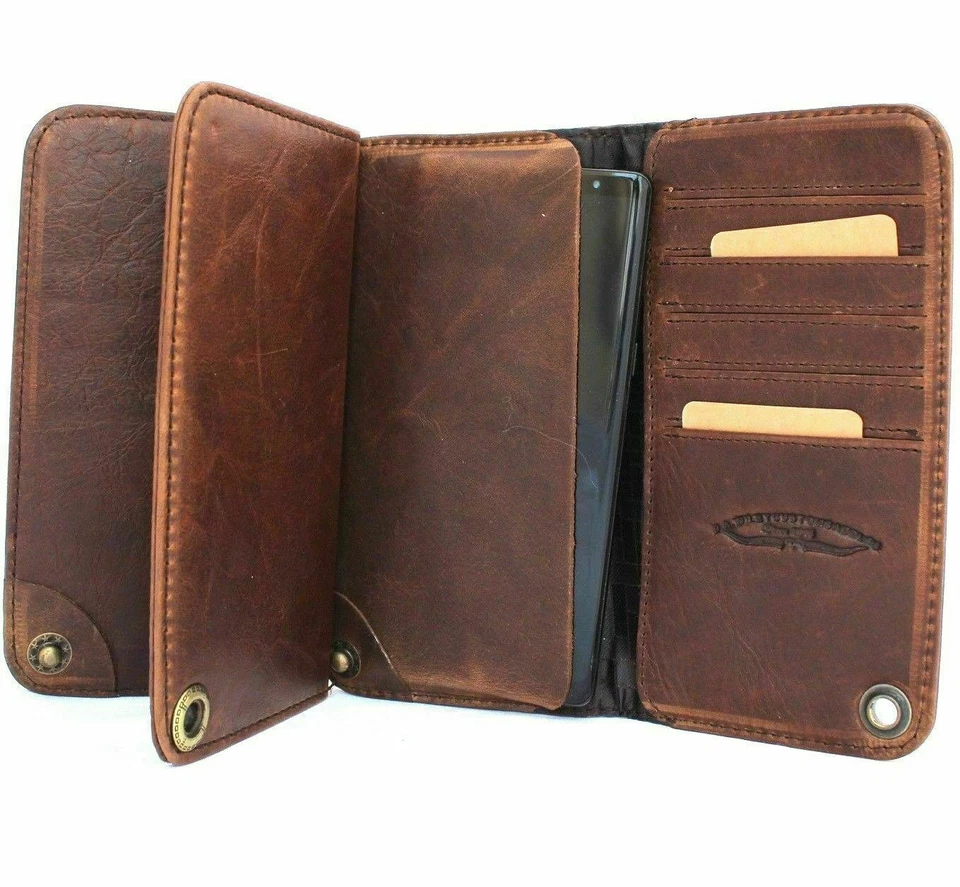 Genuine vintage leather Case For For LG Nexus 5 / 4 book wallet handmade slim uk - Изображение 4 из 4