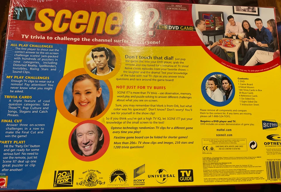 SCENE IT? TV Trivia DVD Board Game of the Year 2005. New, Factory Sealed - Image 2 of 2