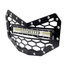 UTV Front Bumper Mesh Grill LED Light Bar for Can Maverick X3 2017-2022