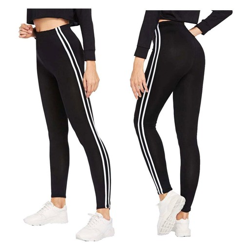 Side Leggings Gym Sports Trousers Women 