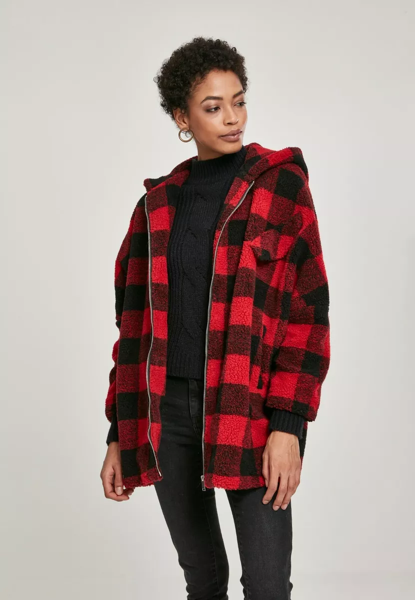 Urban Classics Jacket Sherpa Woman Oversize Checked Hooded | eBay