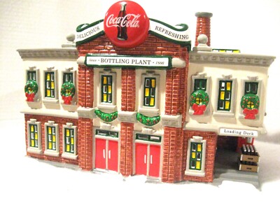 Dept 56 Coca-Cola ''Bottling Plant'' - 1994 Lighted Snow Village #5469-0