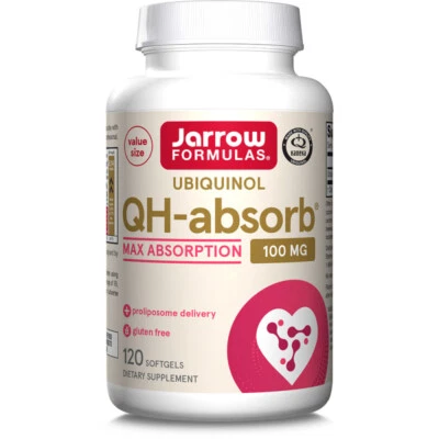 Jarrow Formulas, Ubiquinol, QH-Absorb, 100 mg, 120 Softgels - Bild 1 von 2