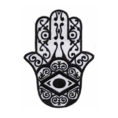 Hamsa Hand of Fatima Patch Evil Eye Embroidered - Iron On/Sew On
