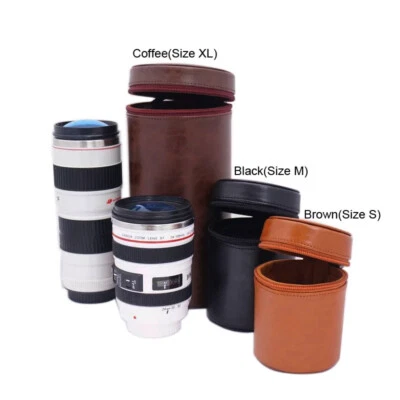 Leather Hard Camera Lens Pouch Case - Image 1 of 4
