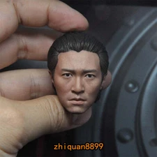1:6 Asian Stephen Chow Head Sculpt Carved for 12" Male Action Figure Body Toys